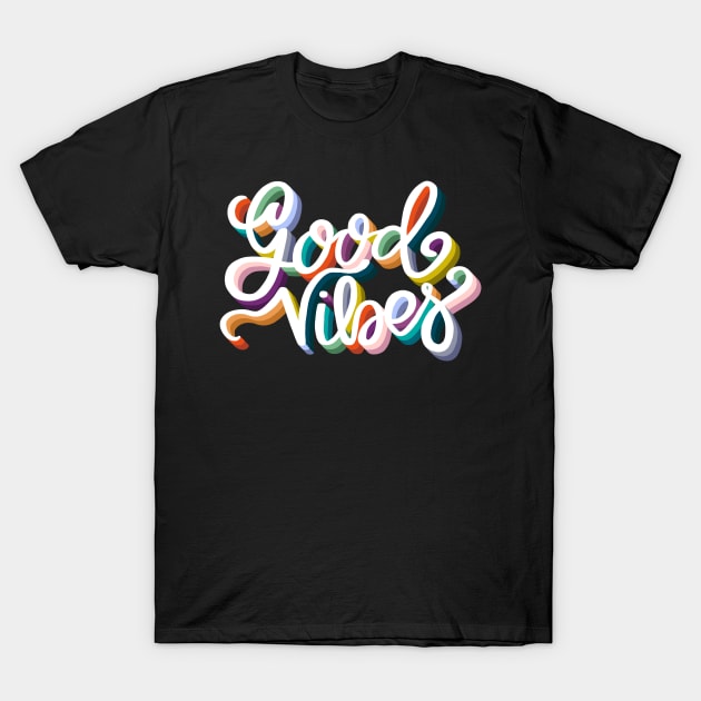 Good Vibes Lettering T-Shirt by Adria Adams Co.